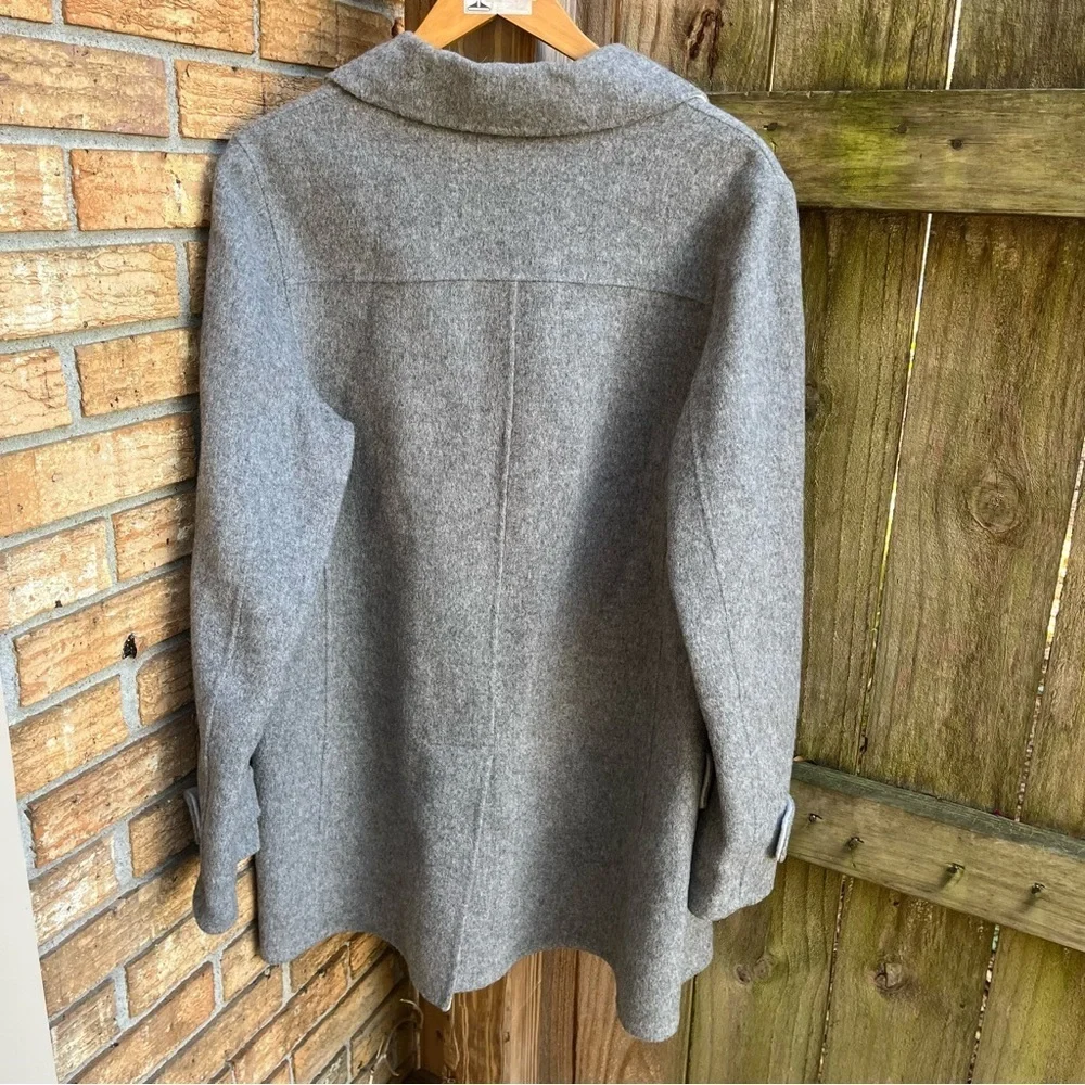 Talbots Gray and Cream Wool Blend Coat